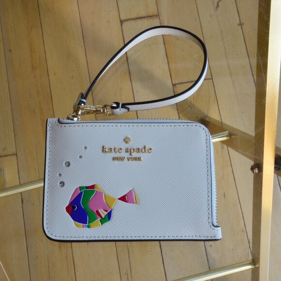 Kate Spade KG671 What A Catch Small Card Holder Wristlet - Picture 1 of 9